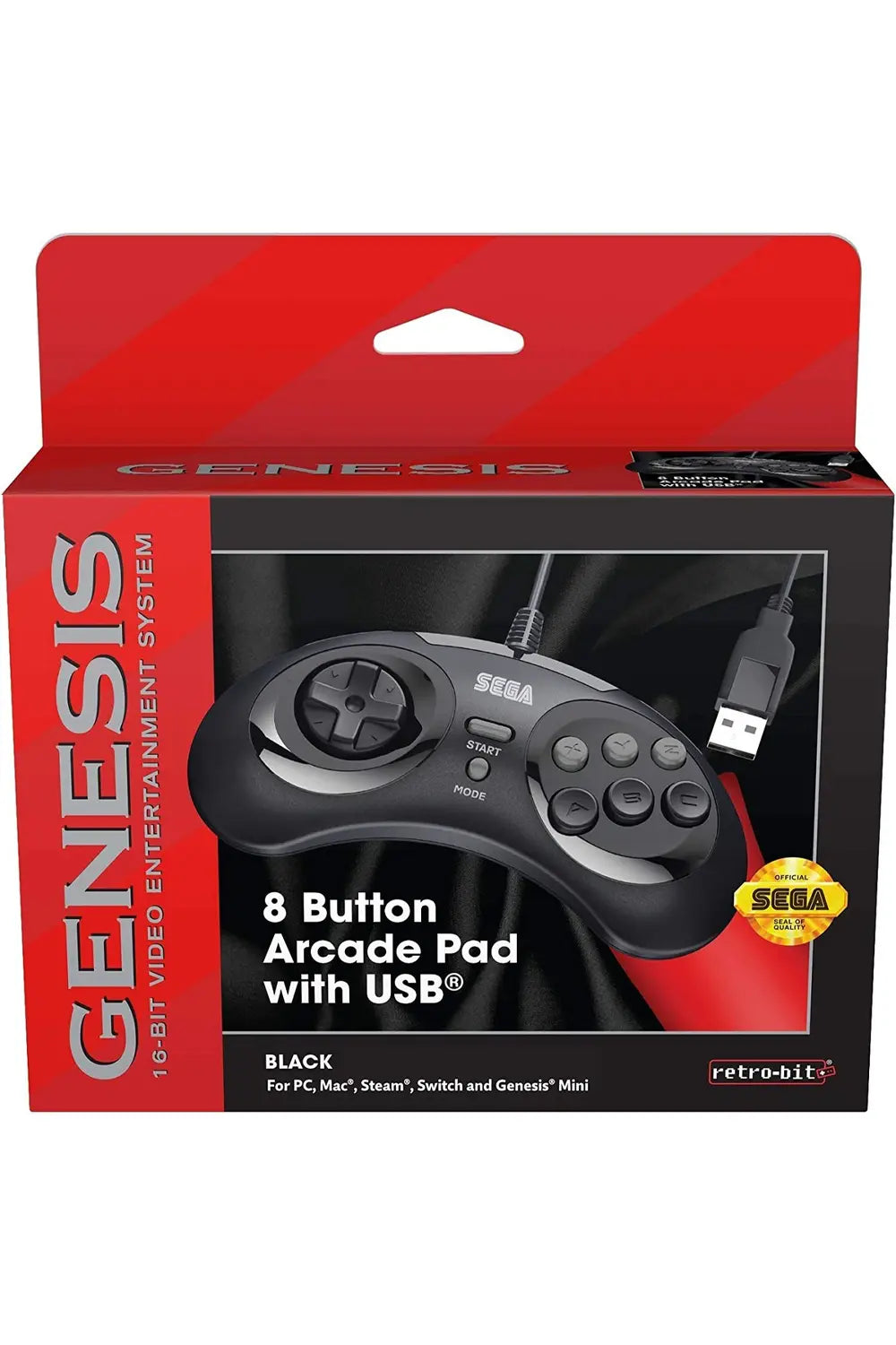 Sega Genesis 6 Button Arcade Pad - Sega Genesis