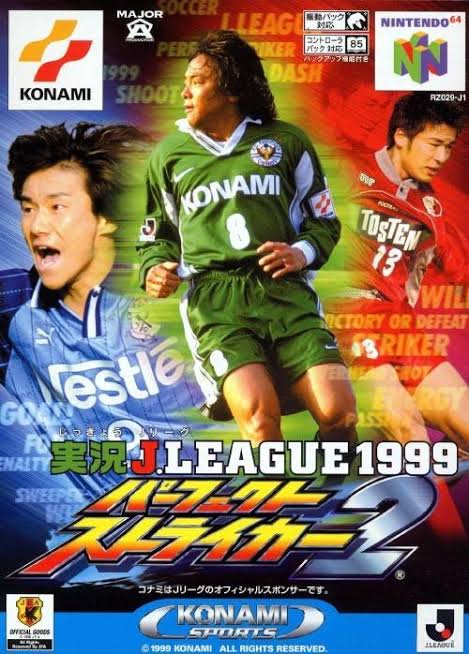 Jikkyou J League 1999 Perfect Striker 2 N64 Japan Import .