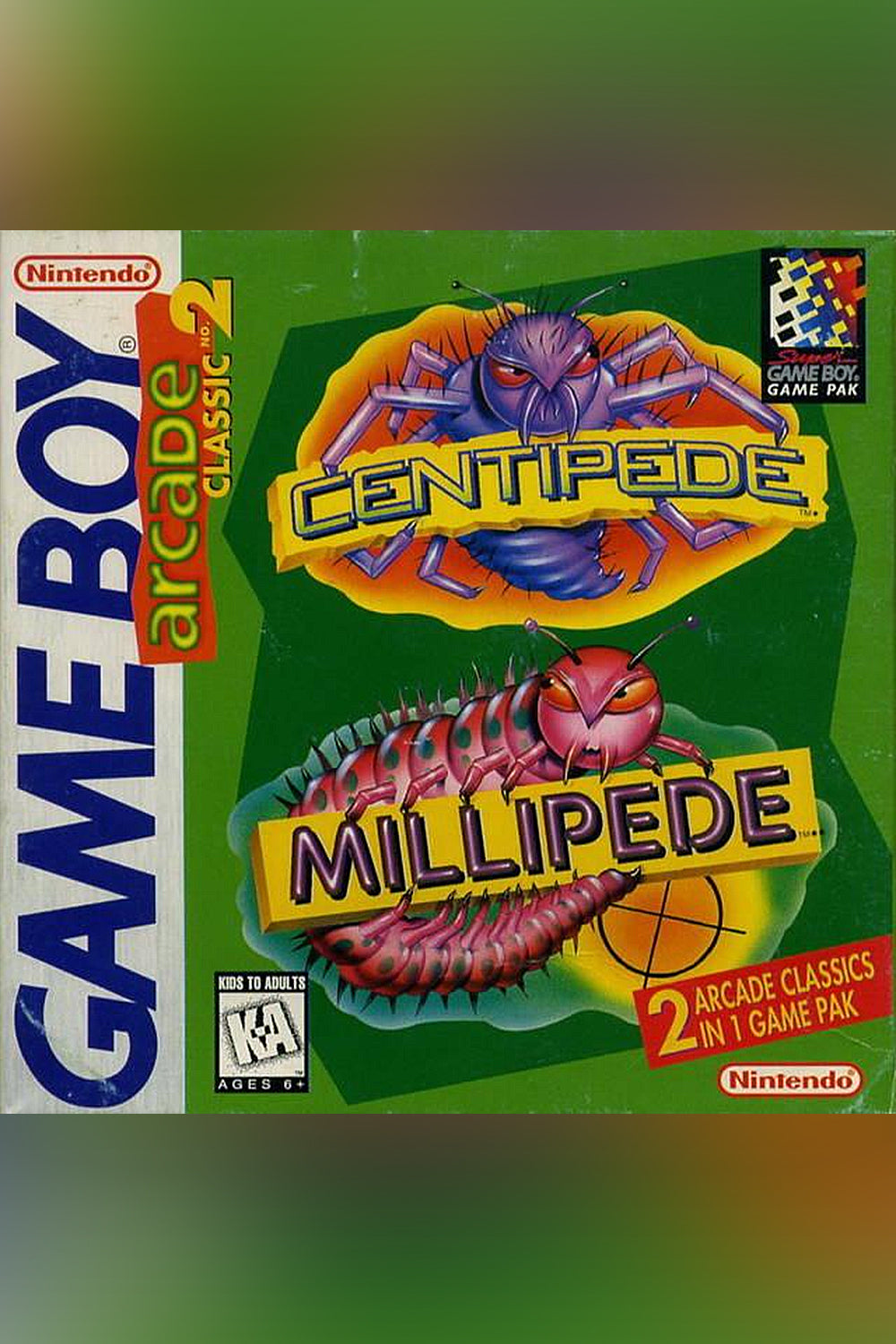 Arcade Classic 2 Centipede & Millipede - GameBoy Game