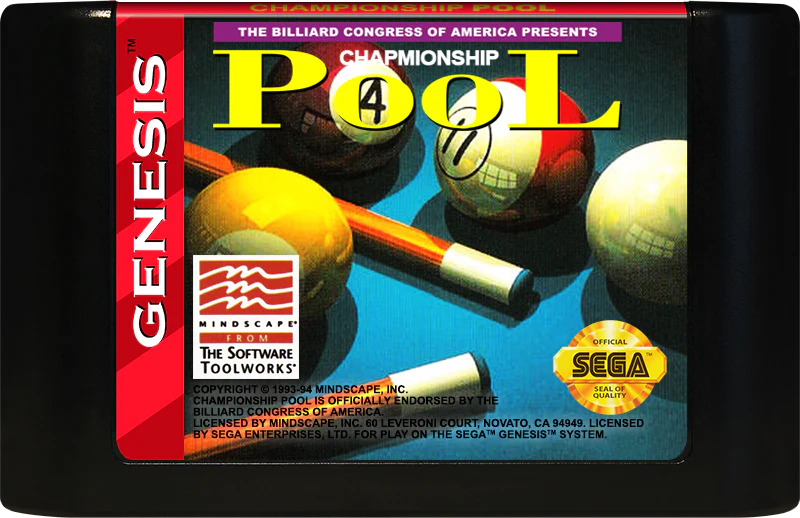 Championship Pool Sega Genesis