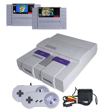 Super Nintendo System with Super Mario Bundle with OEM Controller (Super Mario world and Super Mario all star)