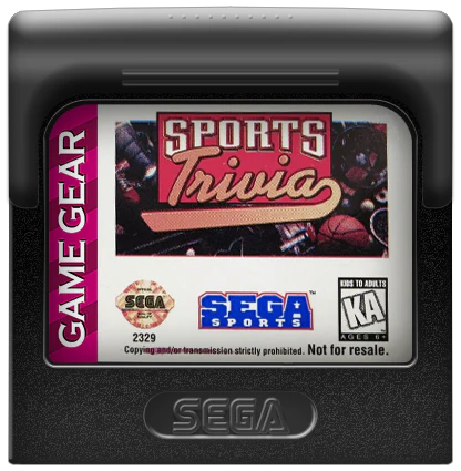 Sports Trivia Sega Game Gear