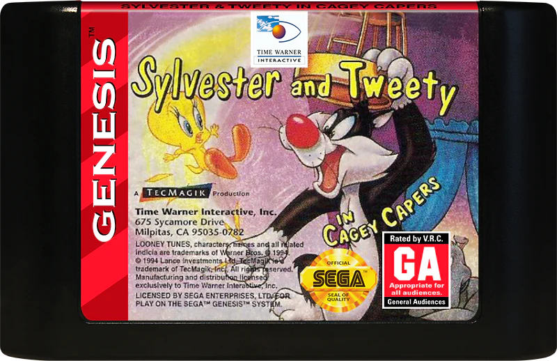 Sylvester and Tweety in Cagey Capers Sega Genesis