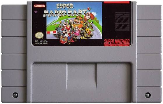 Super Mario Kart Super Nintendo.